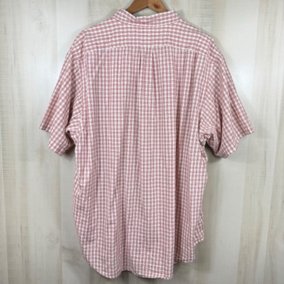 VTG Ralph Lauren Jeans Company Men’s Short Sleeve Button Up Shirt Red Plaid XXL - Picture 5 of 7